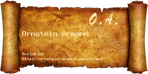 Ornstein Armand névjegykártya